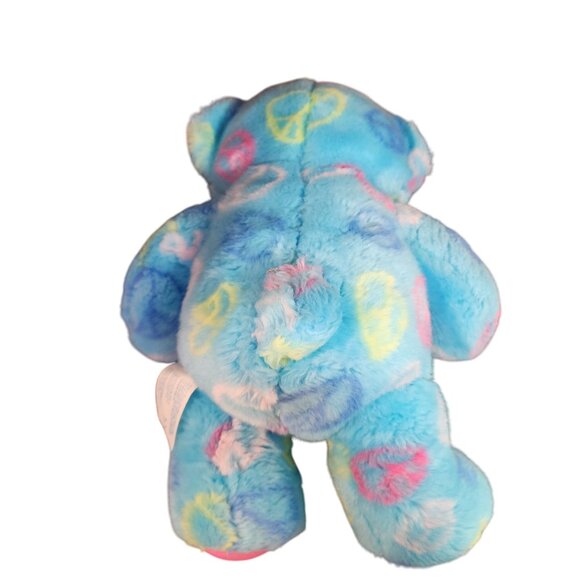 Build-A-Bear Peace Sign Tie-Dye Plush Teddy Bear 16" Soft Stuffed Animal Toy - Picture 2 of 4
